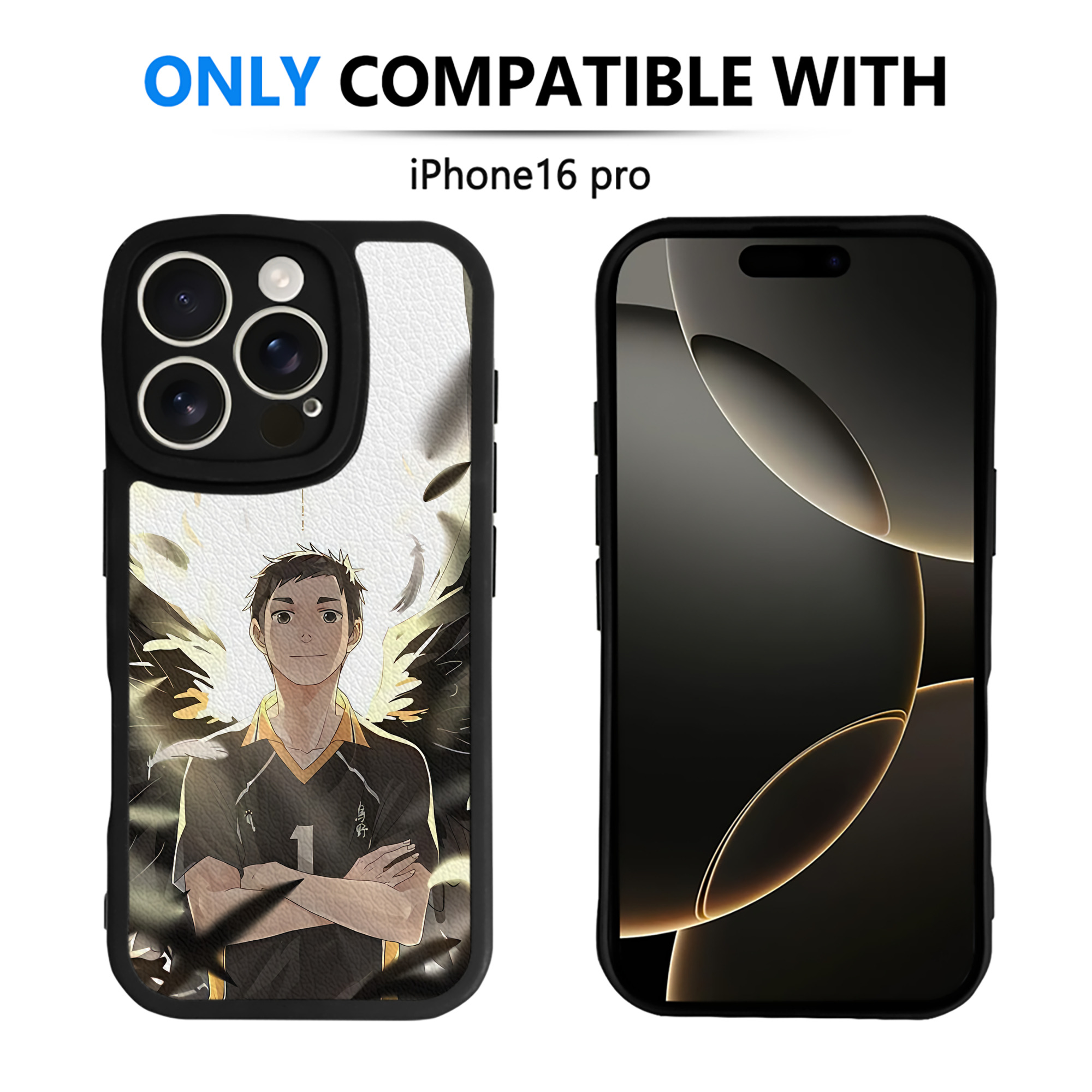 （画像用） ハイキュー!! Haikyu!! 【iPhone 16シリーズ対応】シリコンスマホケース（レザー調） 材質：シリコン